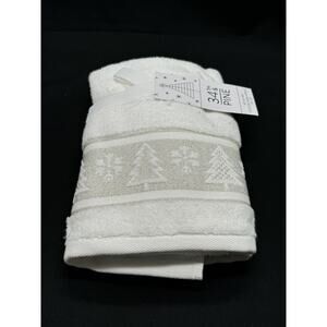 34th & Pine Set of 2 Cotton Hand Towels 18" X 28" White NWT